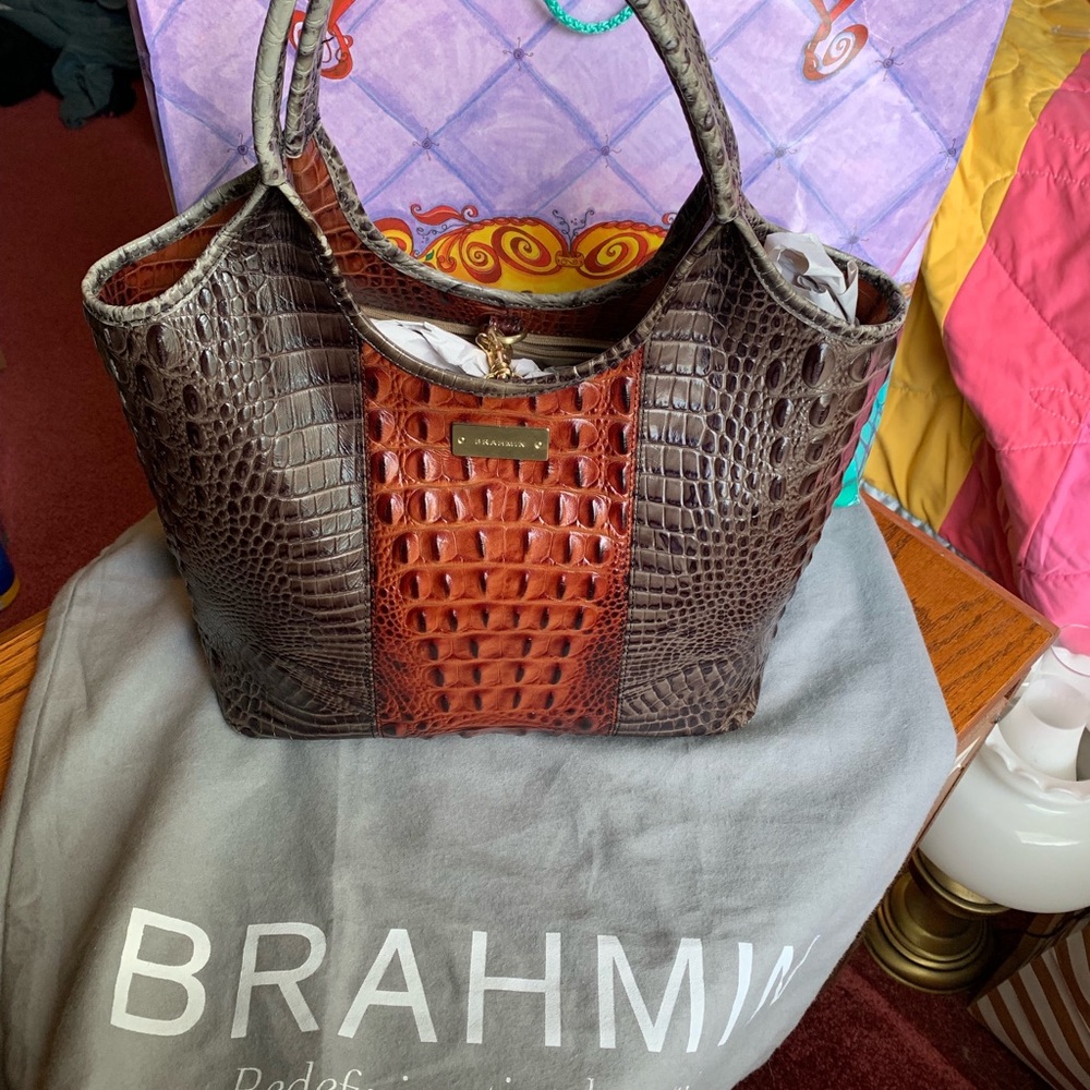 Two-Tone Brahmin Purse